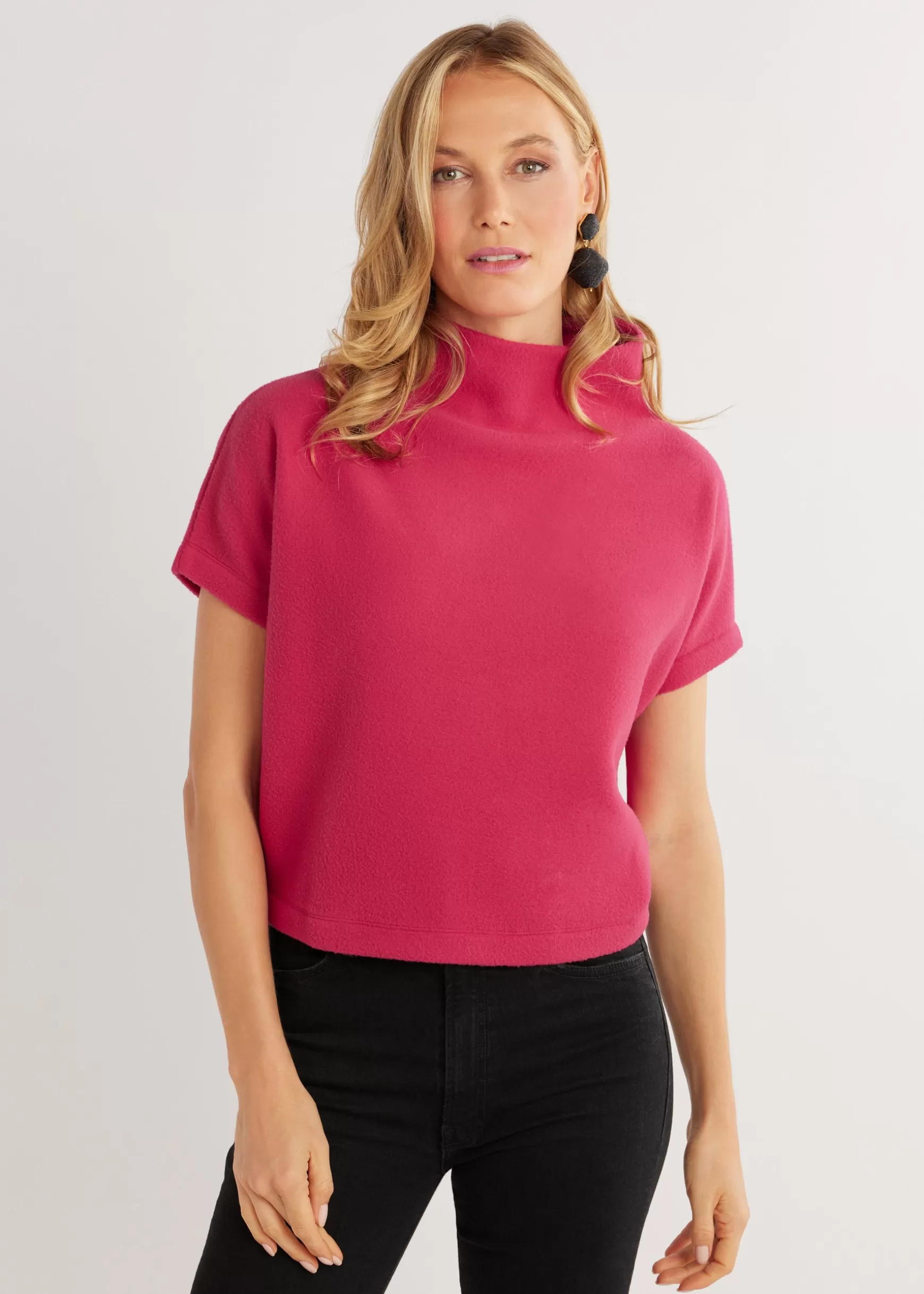 Women Dudley Stephens Tops-Marks Street Mock Neck