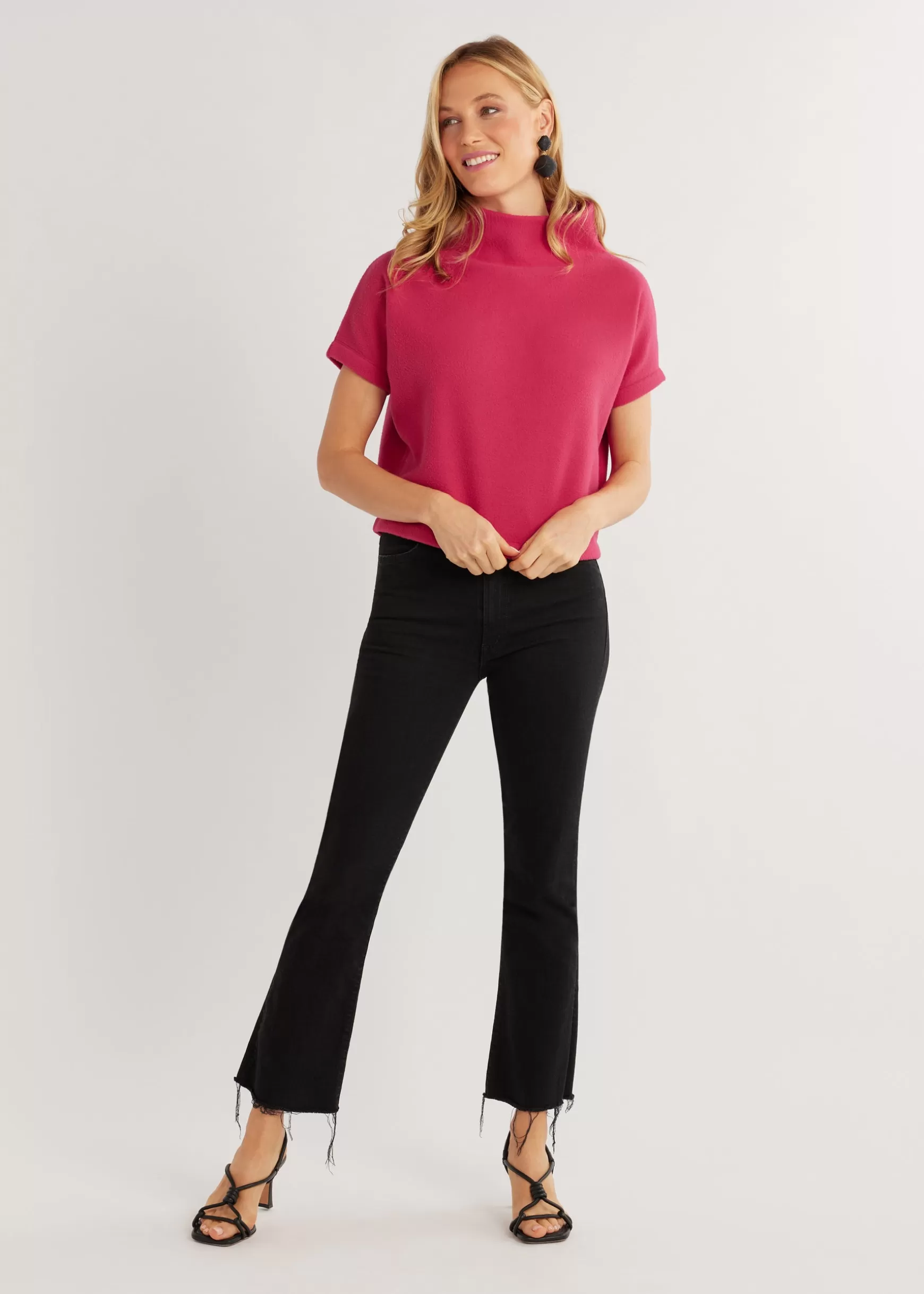 Women Dudley Stephens Tops-Marks Street Mock Neck