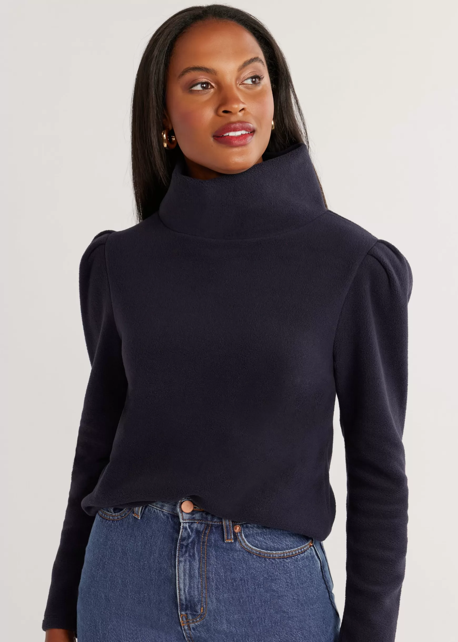 Women Dudley Stephens Turtlenecks-Palmer Puff Sleeve Turtleneck